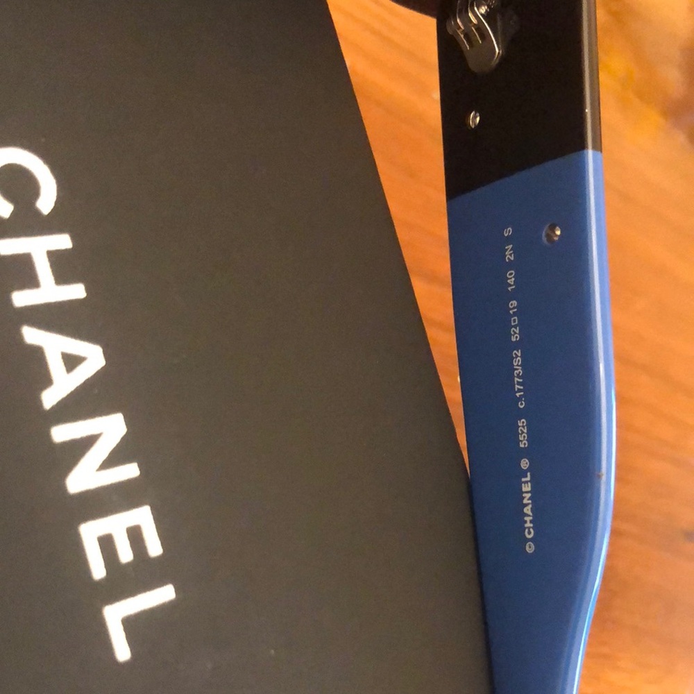 Chanel Black and Blue Sunglasses - Picture 4 of 7